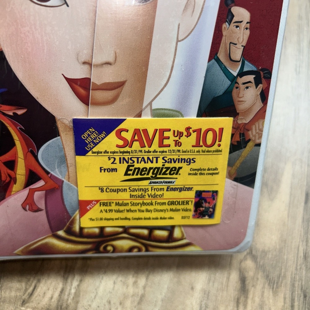 Mulan (VHS, 1999) Brand New Never Opened Still In The Packaging Super Rare - Picture 9 of 9